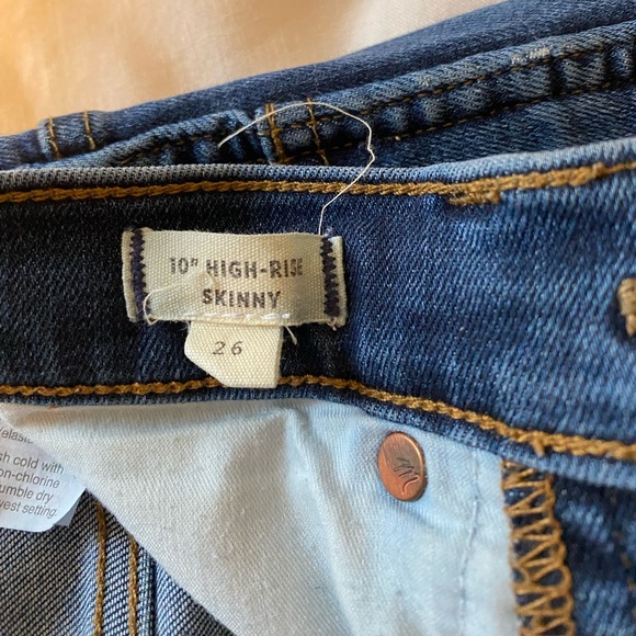 Madewell 10” High-Rise Skinny Jeans in Danny Wash: TENCEL Denim Edition Size 26 - Picture 7 of 8